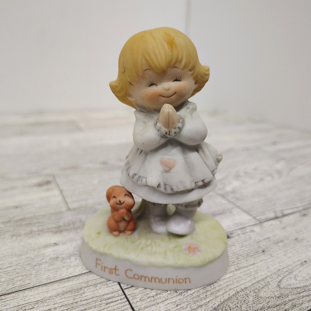 Vintage 1986 "First Communion" Girl Figurine Sunny Morgan‎ George Good Ceramic